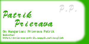 patrik prierava business card